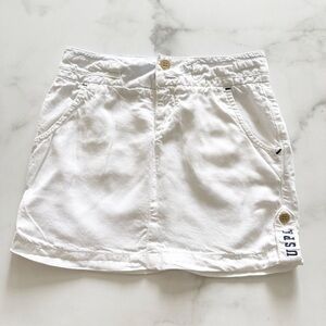 US Polo Assn White Lyocell Mini Skirt Size X-Small Preppy